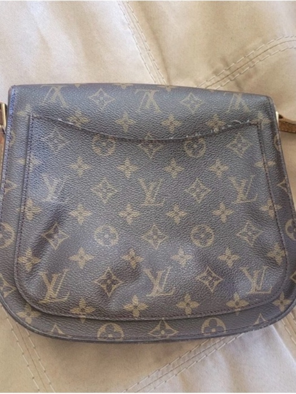 Vintage Louis Vuitton Brown Monogram Saint Cloud Crossbody with Tan Accent - Picture 4 of 9